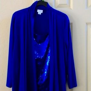 Classy Royal Blouse (NWOT)